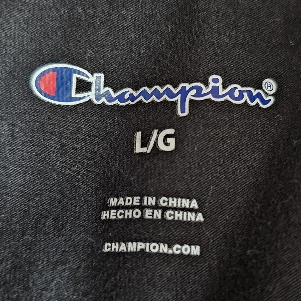 Champion cotton blend black graphic leggings Size L - Picture 5 of 6